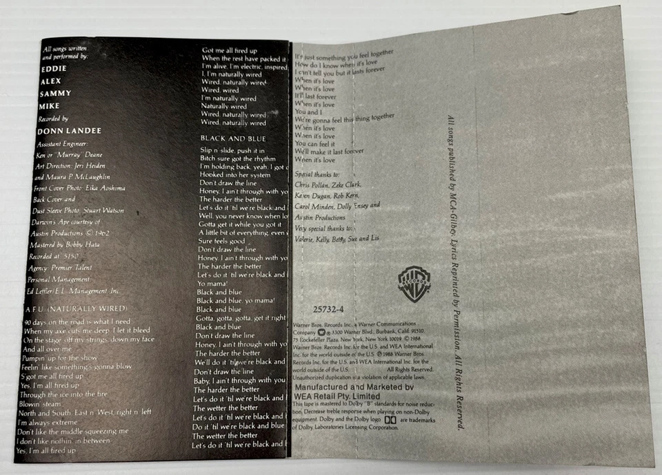 Van Halen OU812 Music Cassette Tape 25732-4 Warner Brothers Records 1988 - Image 4 of 4