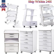 Dental Medical Mobile Cart Instrument Trolley /3 4 5 Drawers with Power Socket