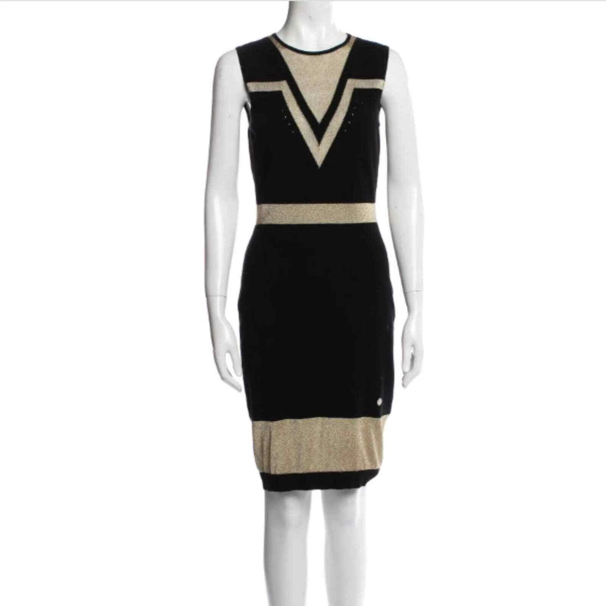 Versace dress hot sale black and gold