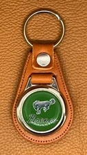 GREEN BRONCO KEYCHAIN PREMIUM LEATHER 100% HIGH QUALITY