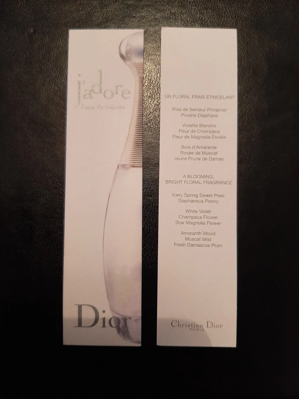Carte Parfumée   Perfume Card . C. Dior   J'adore 1