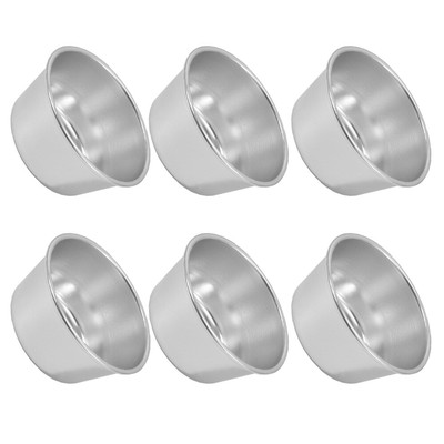 6 Pcs Cup Para Flanes Aluminum Cups Cake Pudding Molds Baking