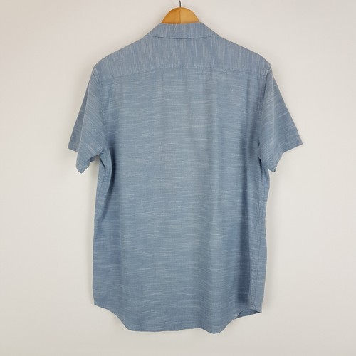 Billabong Mens Size M Blue Striped Classic Casual Button Up Shirt Short Sleeves - Picture 6 of 12