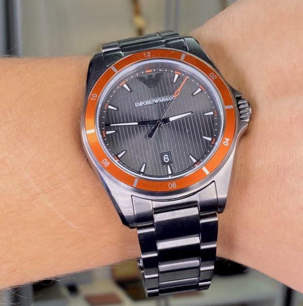 Emporio Armani AR11178 Men's Gray Round Dial Stainless Steel