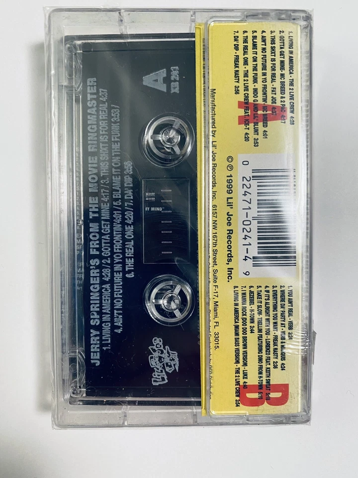Jerry Springer's Movie Ringmaster Cassette Tape NEW + SEALED MC Breed 2pac Ice-T - Image 2 of 3