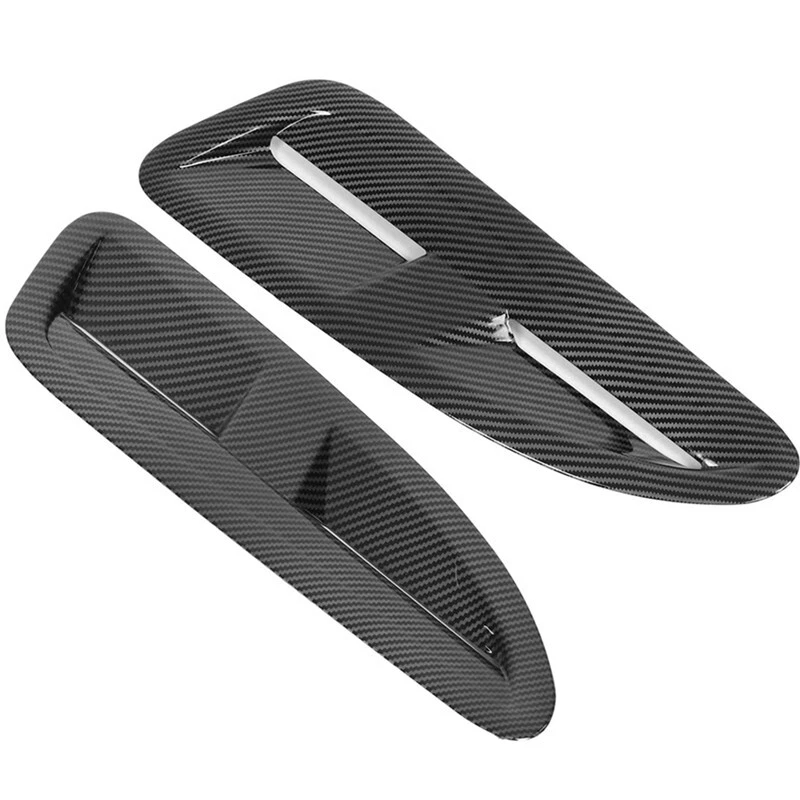 2xCar Carbon Fiber Front Hoods Bonnet Vents Air Outlet Cover Trim for Jaguar XKR Foto 2 de 4