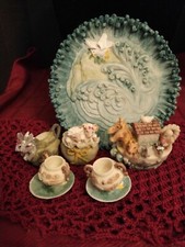Vintage Miniature Noah's Ark Tea Set Collectible Complete Set