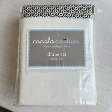 CoCaLo Couture Elsa Window Drape Set Infant Decor, Black/White