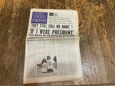 April 1973 Los Angeles Free Press Newspaper Lou Reed Clint Eastwood Alice Cooper
