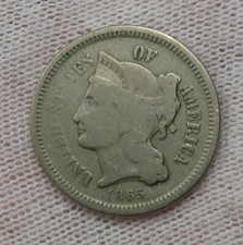 1865 3&cent; Cent Nickel. #33