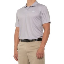 New Adidas Men's Ultimate UPF50 DOT Print Golf Polo in Grey Size-L, 50 Off MSRP