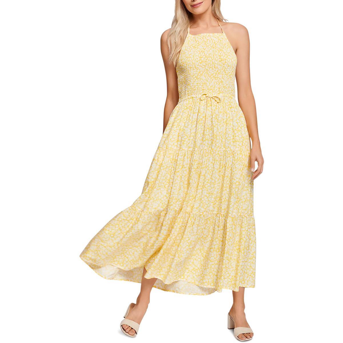 Женское желтое макси-платье на бретелях с цветочным принтом Lost + Wander, XS BHFO 2134
