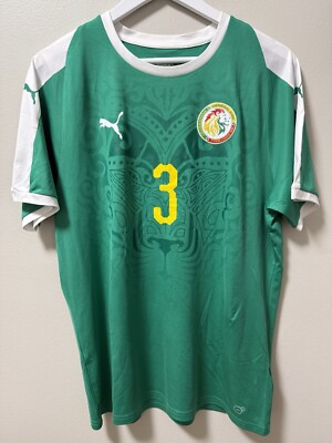SENEGAL NATIONAL TEAM HOME MATCH ISSUE SHIRT KOULIBALY#3 PUMA WC 2018 LARGE NWOT