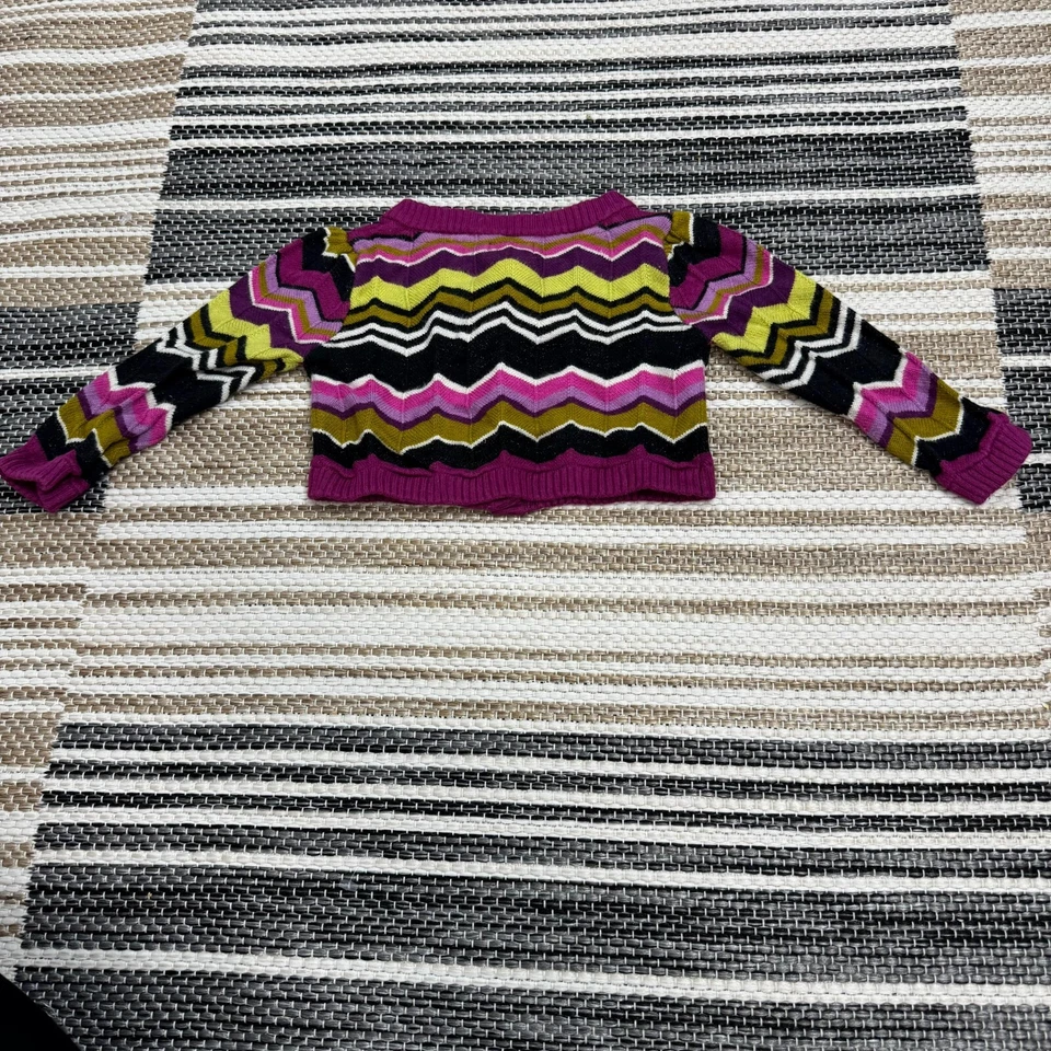 Cárdigan Suéter Púrpura Missoni For Target Bebé Niña Tejido Azteca Con Botones 6-12M Foto 3 de 4