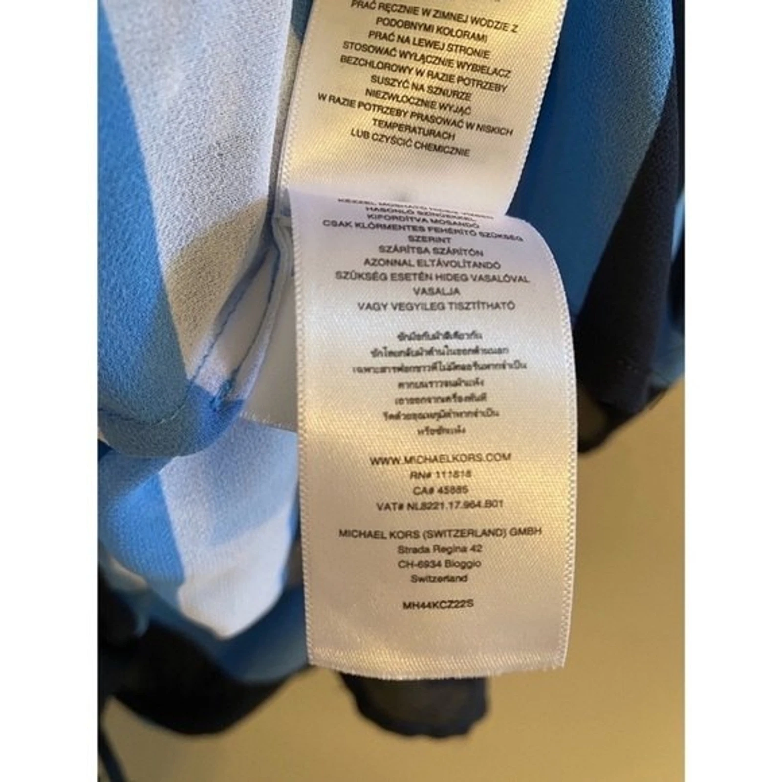 Michael Kors Camicetta tunica in chiffon con coulisse Small