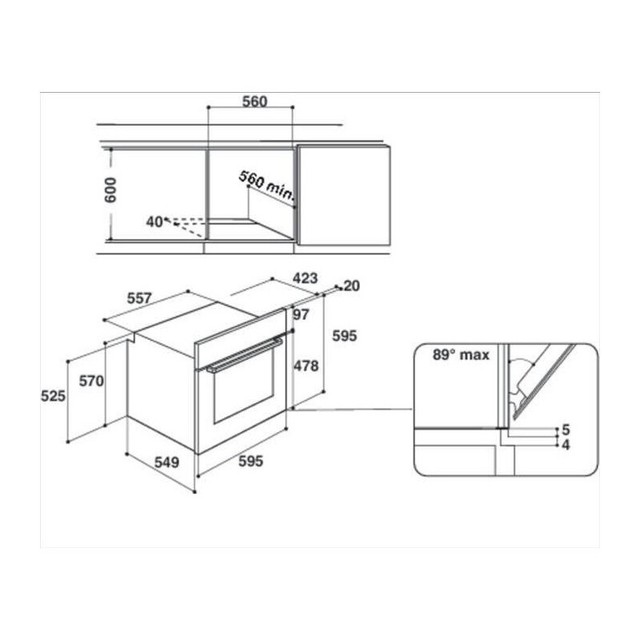 Hotpoint 2AF 530 H IX HA 59,5cm Forno ad Incasso - Inox | Acquisti Online  su eBay