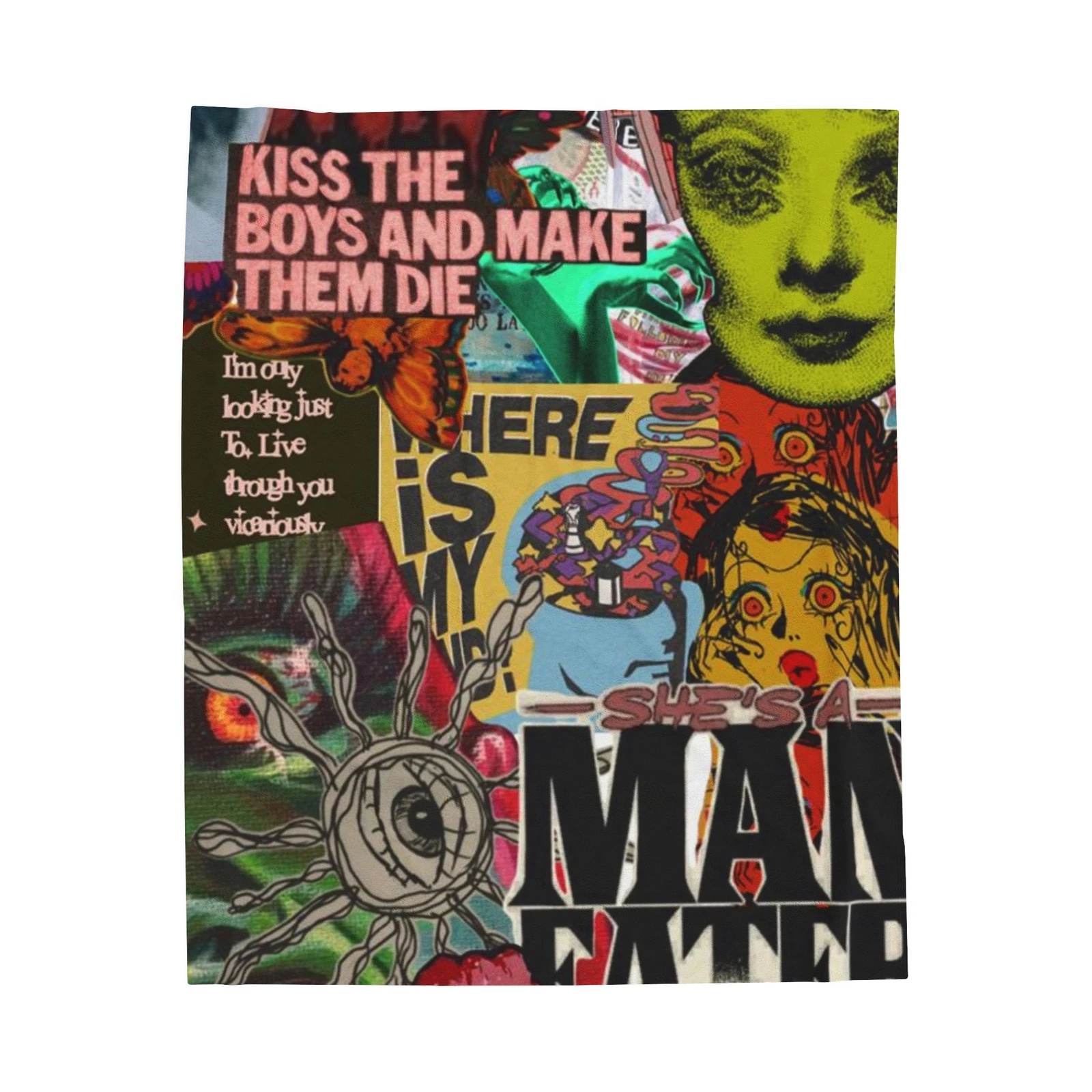 She's a Man Eater Fleece Blanket