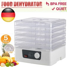 Dörrautomat Dörrapparat 5 Etagen für Obst Gemüse Lebensmitteltrockner 350W DHL