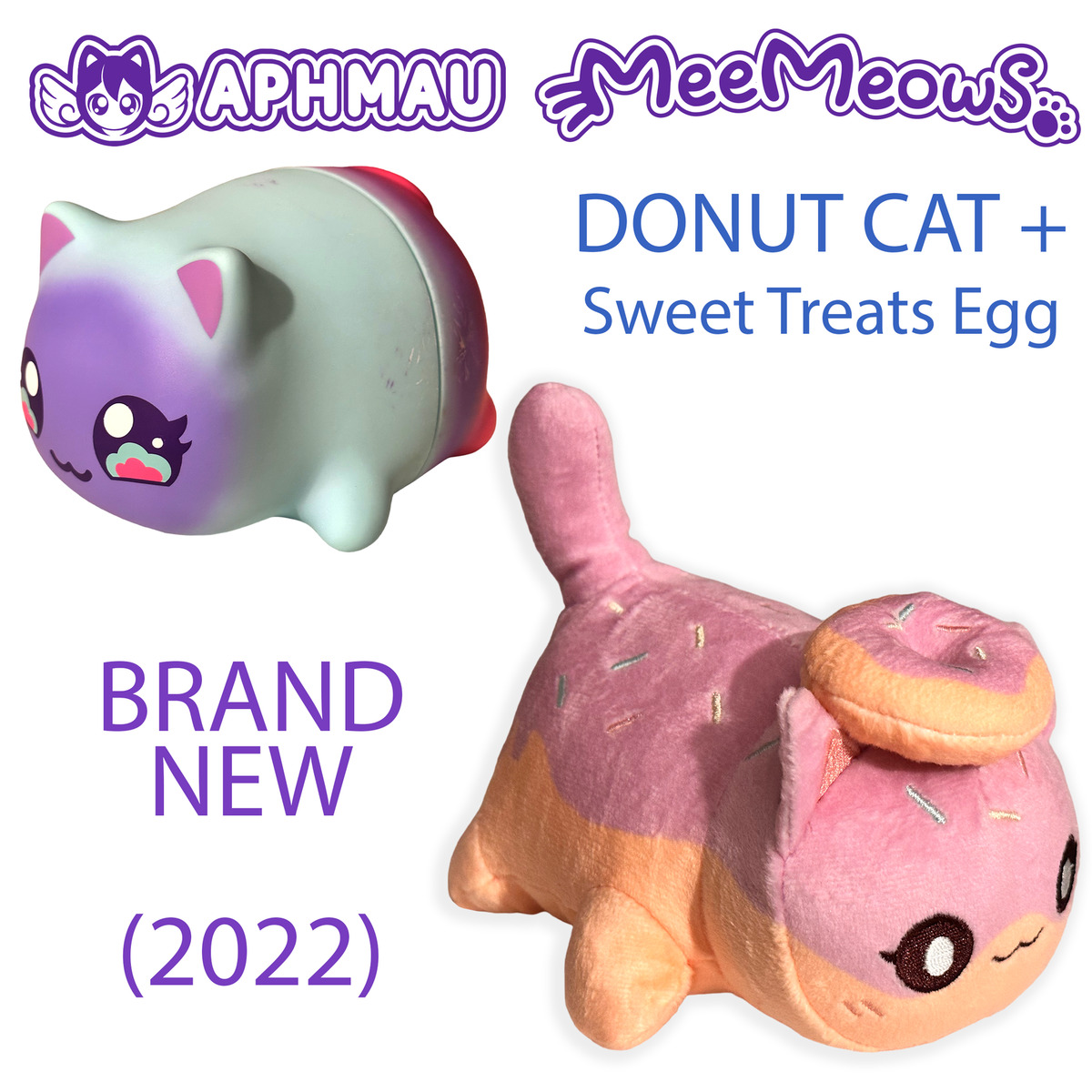 Aphmau Meows Cat Plush Toy Soft Meemeow Stuffed Donut Cat Plushes