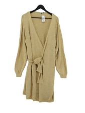 Chi Chi London Wrap Midi Dress L in Tan