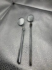 Set Of (2) INSPECTION MIRROR TELESCOPING MIRRORS EXTENDS TO 18", POCKET CLIP
