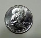 $3.50 UNDER SPOT  VALUE ~  1963 D Franklin 90% Silver Half Dollar 50¢ ~ UNC Coin