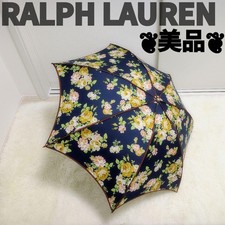 Ralph Lauren Folding Umbrella Floral Navy Floral Pattern Compact Premium Quality