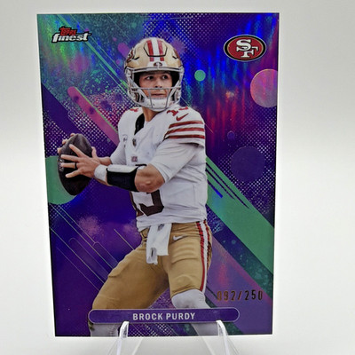 Topps Finest 2025 Brock Purdy 49ers Finest Performance Purple Refractor /250