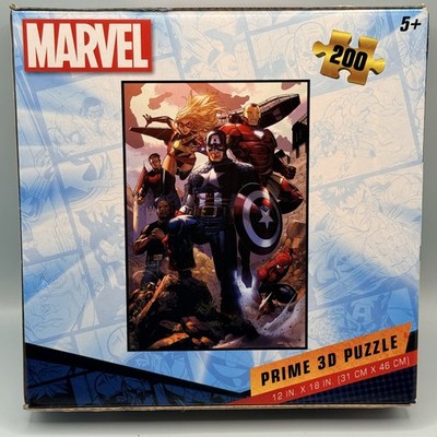 Marvel Prime 3D Lenticular Puzzle Avengers Superheroes 200 Pieces New Sealed