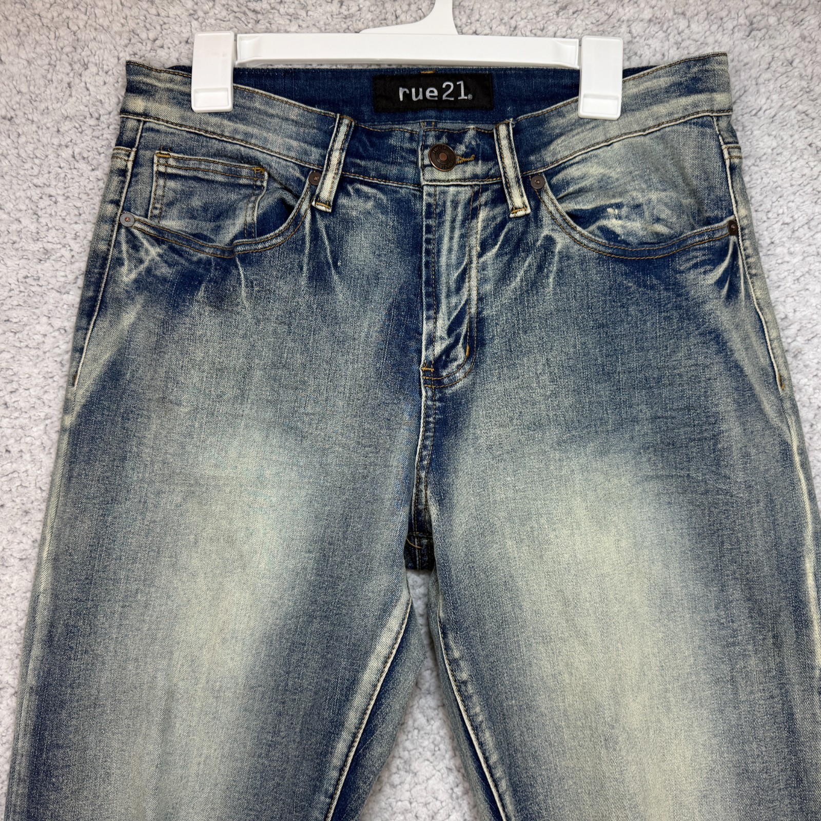 Rue21 Skinny Supreme Flex Distressed Jeans 32x32 Rue 21 Holes Blue Denim Faded thumbnail 2