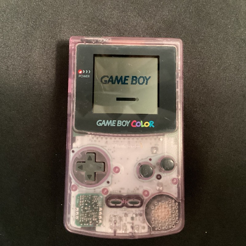 Nintendo Game Boy Color See Thru Handheld System - Atomic Purple Untested
