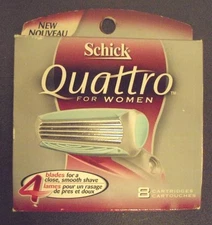Schick Quattro Women's Razor Blade Cartridges Refill Pack 8 Cartridges