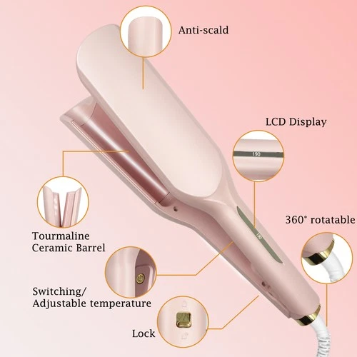 Welleneisen Lockenstab Locken für Haare 32mm Meerjungfrau Welleneisen 2 Farben - Bild 8 von 13