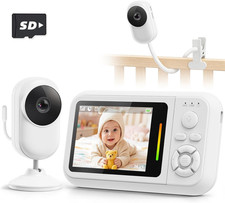 Baby Monitor No WiFi with Clip Mount, 2.8 Wireless Baby Monitor with Camera and