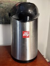 Illy Airpot Warmer Pump Top Dispenser Insulated Stainless Steel 2.2L in box  