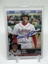 Chris Newell 2024 Great Lakes Loons Team Card SIGNED Los Angeles Dodgers