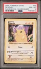 1999 POKEMON BASE SET YELLOW CHEEKS-SHADOWLESS #58 PIKACHU PSA 8
