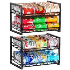 Best SUFAUY 2 Pack Tier Stackable Can Rack Organizer for Pantry Soda Dispenser