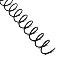 100 Pack 7/16 11.1mm Metal Spiral Binding Coils, 31 Pitch, Black, 80 Sheet