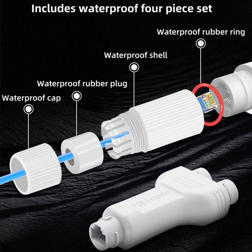 100mbps 1 in 2 out POE Repeater Ip66 Waterproof IEEE802.3af/at DC44-57V - Picture 6 of 13