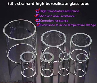 OD 85-315mm Chemical Pipe Boiler High Borosilicate Glass Tube 200mm Height