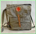 Vintage WWII Military Medical Bag with Red Cross