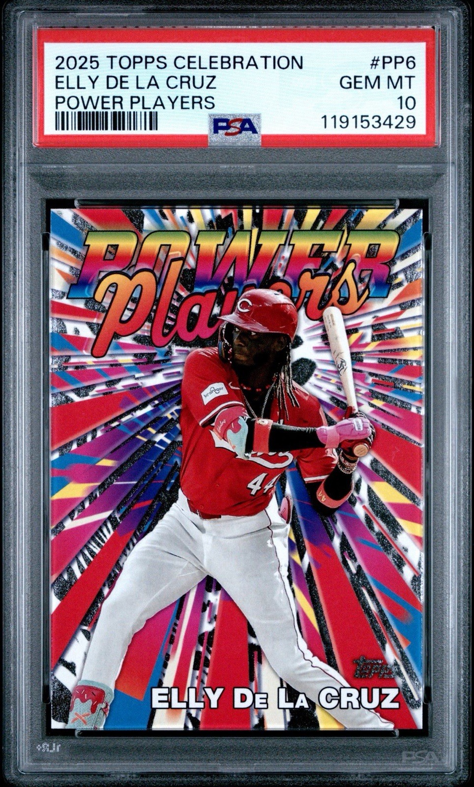 ELLY DE LA CRUZ 2025 TOPPS CELEBRATION POWER PLAYERS #PP6 PSA 10