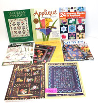 Lot of 8 Applique Quilt Books Flowers Floral Basics Jacobean Blossom Patterns