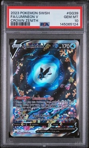 LUMINEON V #GG39 PSA 10 • 2023 Pokemon Sword And Shield Crown Zenith FA