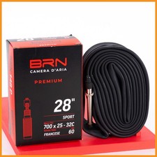 1x CAMERA D'ARIA BRN 60mm 700c 700x25-32c BICI DA CORSA 28" BICICLETTA valvola