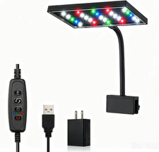 Carefree Fish Aquarium LED Light USB 5V1A RGBW 5730 Timmer 1 10Gal Fish Tank