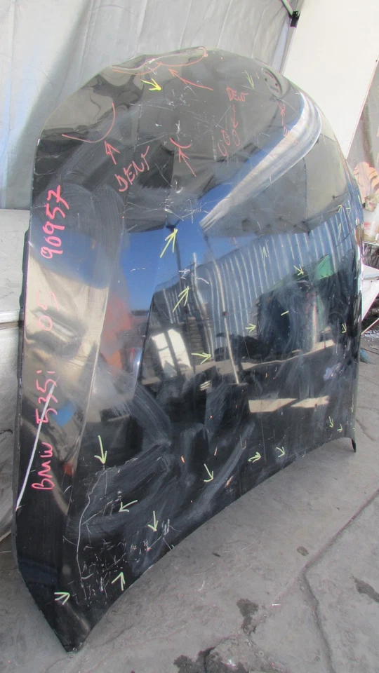 2004 2005 2006 2007 2008 2009 2010 BMW 5 SERIES 528i 535i 550i HOOD BONNET OEM - Image 3 of 4