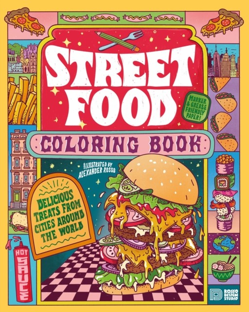 Street Food Coloring Book: Delicious Treats from by Alexander Rosso PAPERBACK - Image 4