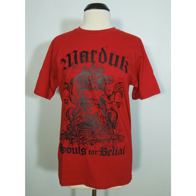 MARDUK Souls For Belial M MEDIUM T-Shirt Red Mens Band Logo